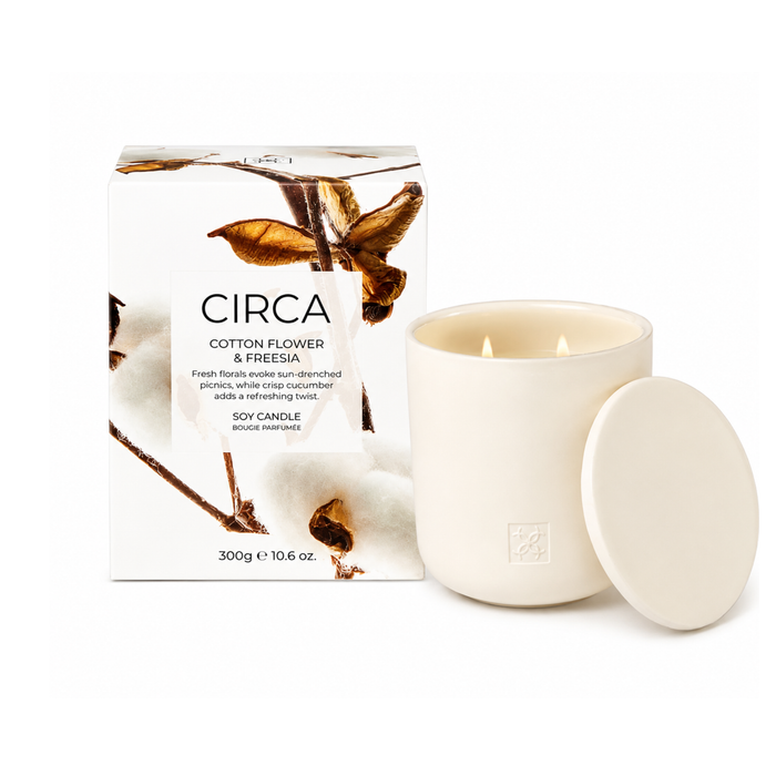 Circa Home 300g Candle Cotton Flower & Freesia