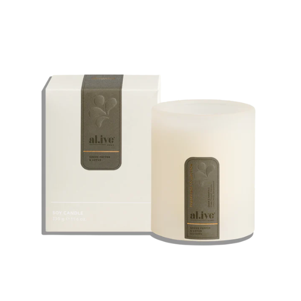 'Alive Green Pepper & Lotus Soy Candle